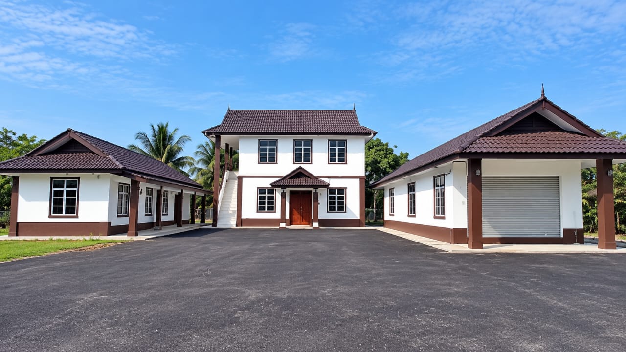 Rumah banglo siap dibina oleh Binali